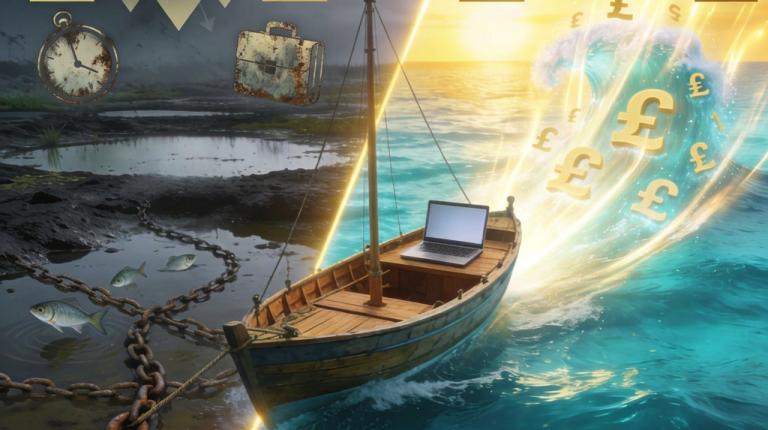 Blue ocean income models vs traditional ponds illustration 2026