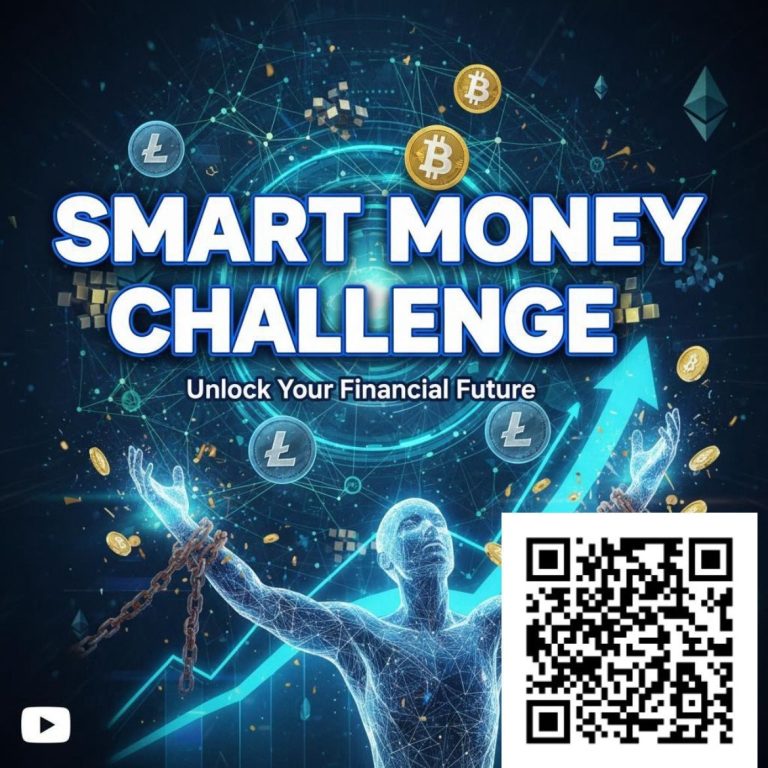 Smart Money Challenge unlock financial future crypto QR code blockchain DeFi