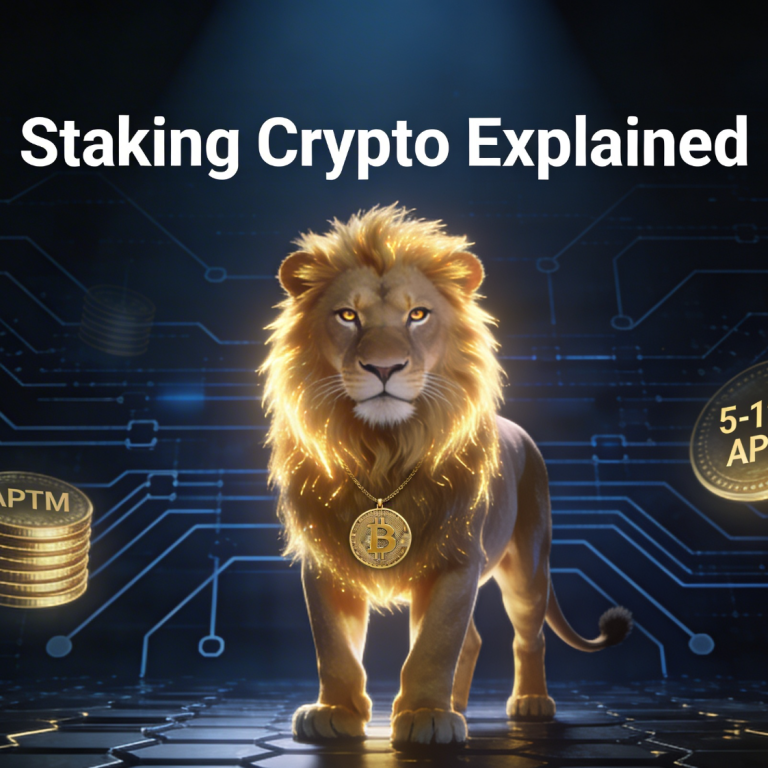 Lion power staking APTM crypto rewards UK beginner guide